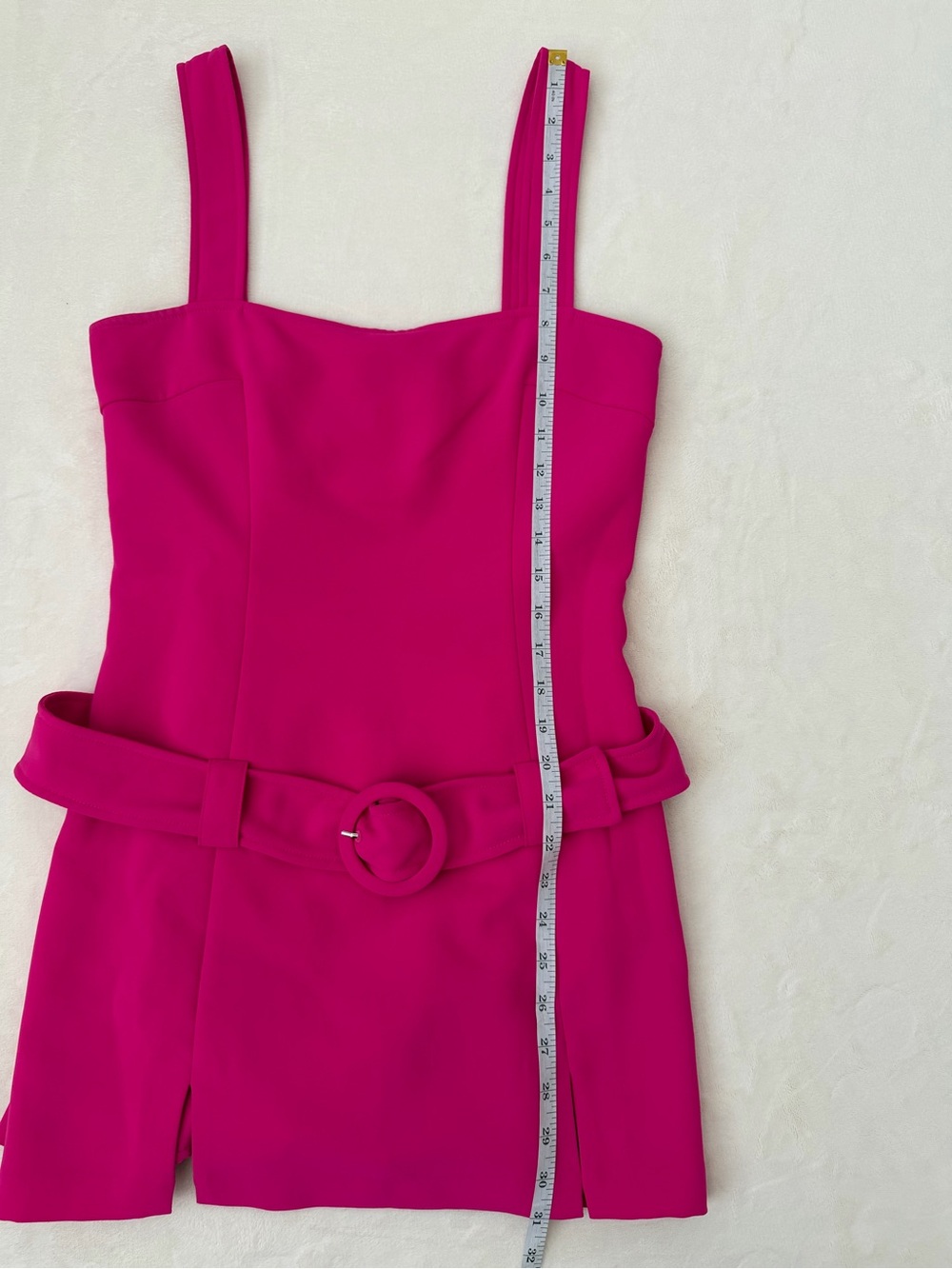 Amanda Uprichard Hot Pink Belted Skort Romper Size S - Picture 6 of 8